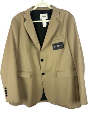 WE11DONE Resort 2020 Collection Tan Beige Oversized Blazer Jacket Sz M Korea